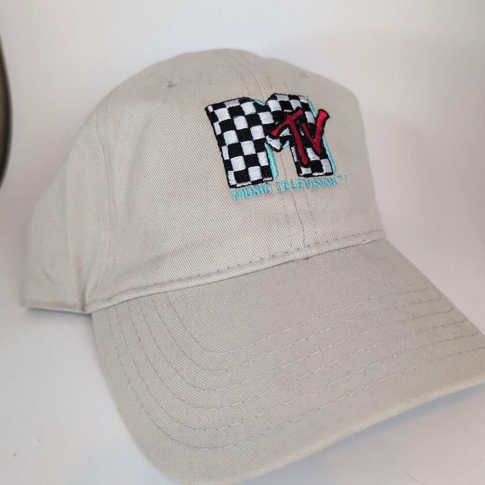 MTV Classic Logo - Checkered Hat - Adjustable Baseball Cap